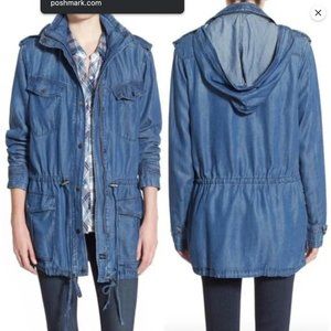 Rails Petra Chambray Utility Jacket Sz Xs - image 1